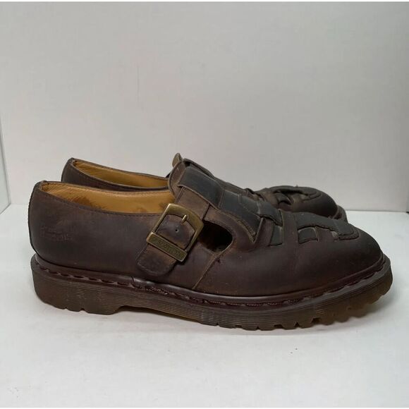 Vintage Y2K Dr. Martens Brogue Buckle Woven Mary Jane Size 11‎ Men - Picture 1 of 10